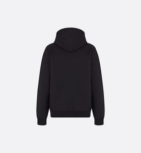 Oversized 'Christian Dior Atelier' Hooded Sweatshirt • Black Cotton Fleece