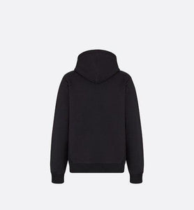Oversized 'Christian Dior Atelier' Hooded Sweatshirt • Black Cotton Fleece