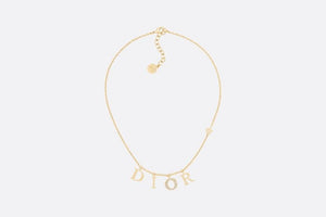 Dio(r)evolution Necklace • Gold-Finish Metal and White Crystals