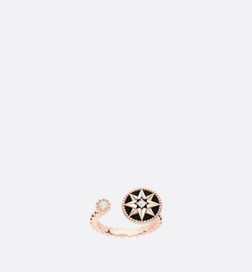 Rose Des Vents Ring • Pink Gold, Diamonds and Onyx