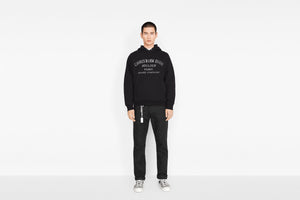 Oversized 'Christian Dior Atelier' Hooded Sweatshirt • Black Cotton Fleece