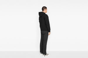 Oversized 'Christian Dior Atelier' Hooded Sweatshirt • Black Cotton Fleece