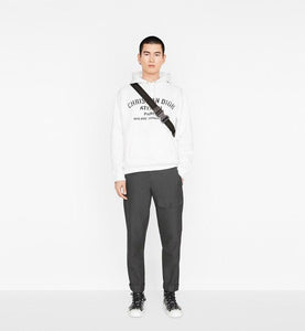 Oversized Christian Dior Atelier Hooded Sweatshirt • Black Cotton Fleece
