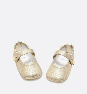 Slipper • Metallic Gold Cannage Lambskin