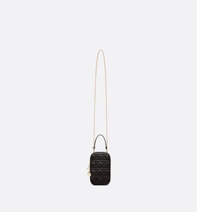 Lady Dior Phone Holder • Black Cannage Lambskin