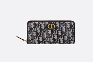 30 Montaigne Wallet • Blue Dior Oblique Jacquard