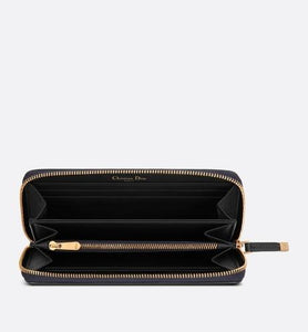 30 Montaigne Wallet • Blue Dior Oblique Jacquard