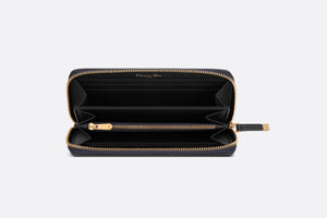 30 Montaigne Wallet • Blue Dior Oblique Jacquard