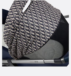 Bassinet and Stroller Combo • Blue and Beige Water-Repellent Canvas with Dior Oblique Print