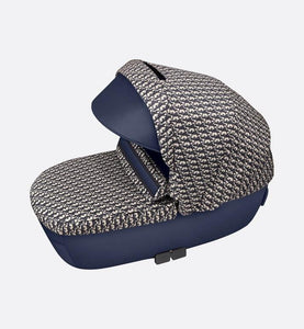 Bassinet and Stroller Combo • Blue and Beige Water-Repellent Canvas with Dior Oblique Print
