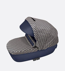 Bassinet and Stroller Combo • Blue and Beige Water-Repellent Canvas with Dior Oblique Print