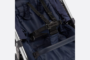 Bassinet and Stroller Combo • Blue and Beige Water-Repellent Canvas with Dior Oblique Print