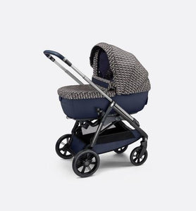 Bassinet and Stroller Combo • Blue and Beige Water-Repellent Canvas with Dior Oblique Print