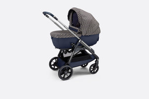 Bassinet and Stroller Combo • Blue and Beige Water-Repellent Canvas with Dior Oblique Print