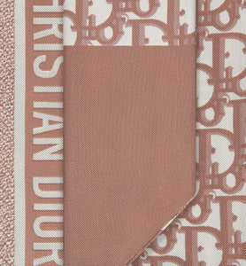 Dior Oblique Mitzah Scarf  • Rose Des Vents Silk Twill