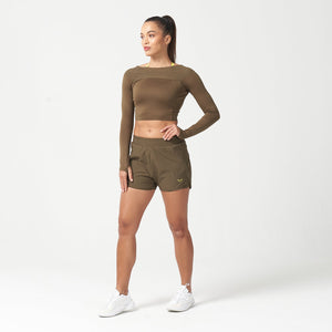 LAB360° Impact Crop Top - Dark Olive