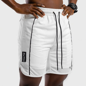 HYPE Shorts - White with Black Lines