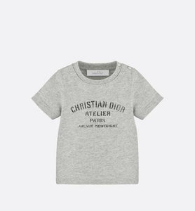 'Christian Dior Atelier' T-Shirt • Light Gray Cotton Jersey