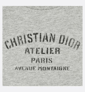 'Christian Dior Atelier' T-Shirt • Light Gray Cotton Jersey