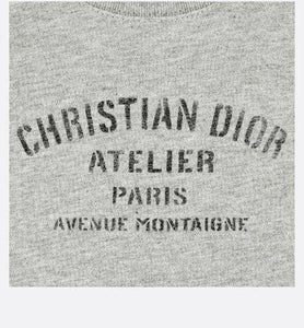 'Christian Dior Atelier' T-Shirt • Light Gray Cotton Jersey