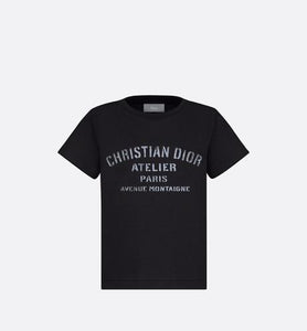 'Christian Dior Atelier' T-Shirt • Black Cotton Jersey