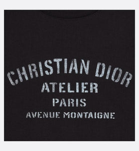 'Christian Dior Atelier' T-Shirt • Black Cotton Jersey