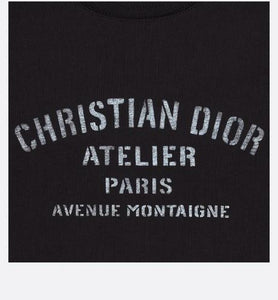 'Christian Dior Atelier' T-Shirt • Black Cotton Jersey
