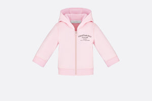 'Christian Dior Atelier' Zipped Hooded Sweatshirt • Pale Pink Cotton Fleece
