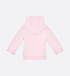 'Christian Dior Atelier' Zipped Hooded Sweatshirt • Pale Pink Cotton Fleece