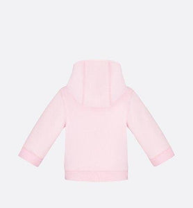 'Christian Dior Atelier' Zipped Hooded Sweatshirt • Pale Pink Cotton Fleece