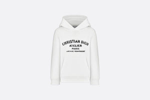 Christian Dior Atelier Hooded Sweatshirt White Cotton Fleece Curated Sense