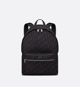 Rider Backpack • Black Dior Oblique Jacquard