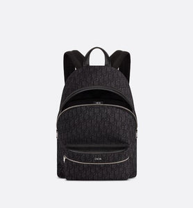 Rider Backpack • Black Dior Oblique Jacquard