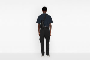 Oversized Dior Oblique T-Shirt • Navy Blue Terry Cotton Jacquard