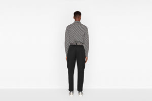 Dior Oblique Overshirt • Beige and Navy Blue Cotton Knit