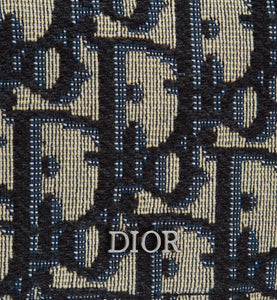 Business Card Holder • Beige and Black Dior Oblique Jacquard