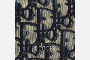 Business Card Holder • Beige and Black Dior Oblique Jacquard