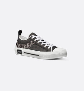 B23 Low-Top Sneaker • Black and White Dior Oblique Canvas
