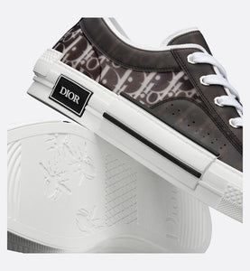 B23 Low-Top Sneaker • Black and White Dior Oblique Canvas