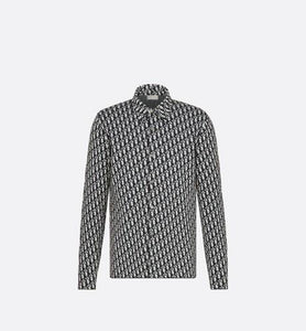 Dior Oblique Overshirt • Beige and Navy Blue Cotton Knit