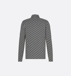Dior Oblique Overshirt • Beige and Navy Blue Cotton Knit