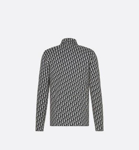 Dior Oblique Overshirt • Beige and Navy Blue Cotton Knit