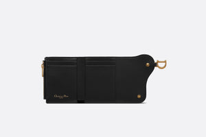 Saddle Lotus Wallet • Black Grained Calfskin