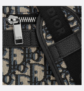 Safari Messenger Bag • Beige and Black Dior Oblique Jacquard