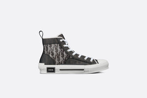 B23 High-Top Sneaker • Black and White Dior Oblique Canvas