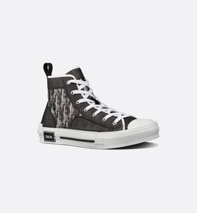 B23 High-Top Sneaker • Black and White Dior Oblique Canvas