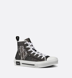 B23 High-Top Sneaker • Black and White Dior Oblique Canvas