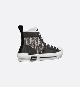 B23 High-Top Sneaker • Black and White Dior Oblique Canvas