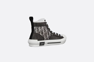 B23 High-Top Sneaker • Black and White Dior Oblique Canvas