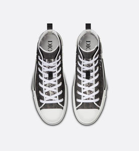 B23 High-Top Sneaker • Black and White Dior Oblique Canvas